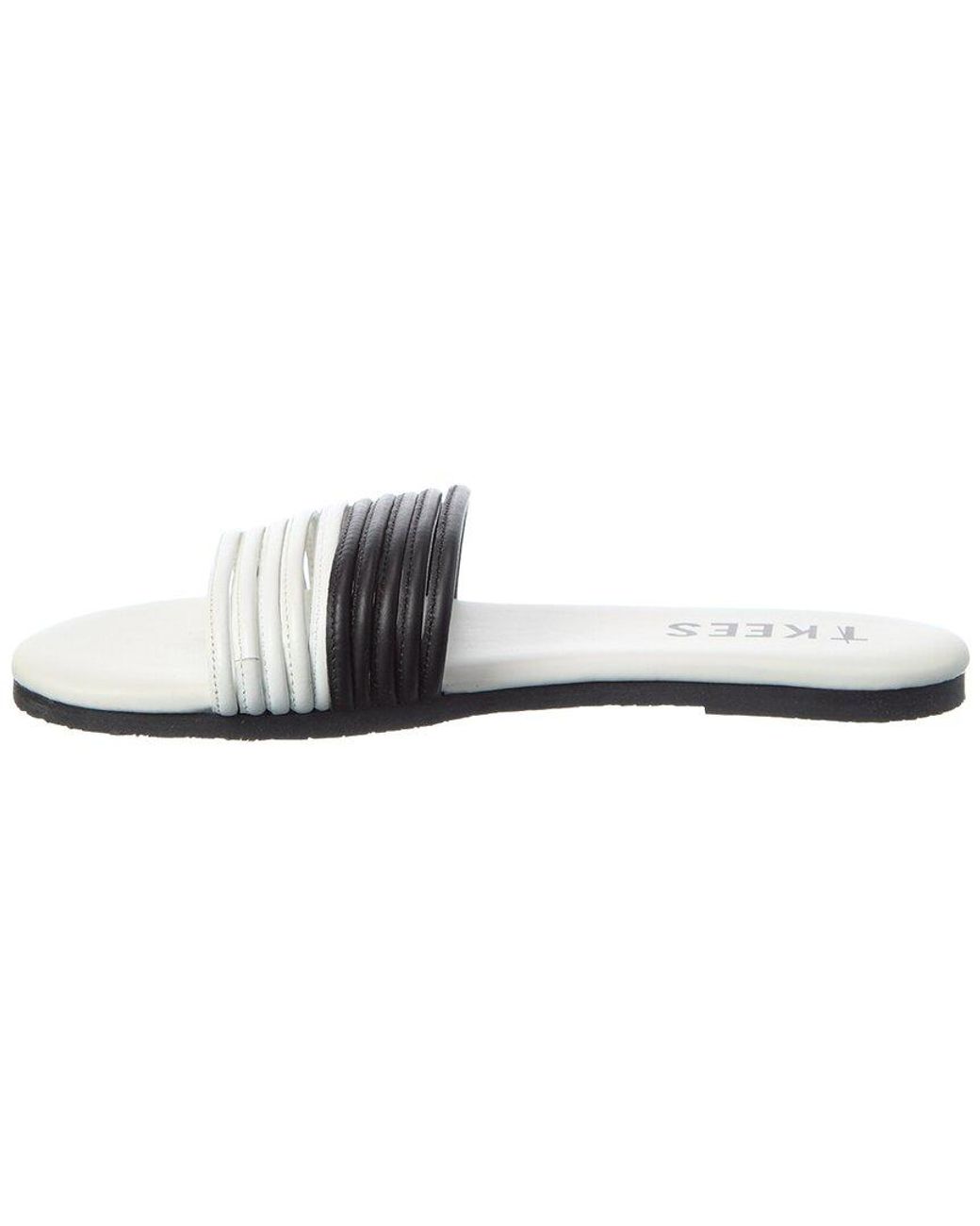 TKEES White Lucas Leather Sandal