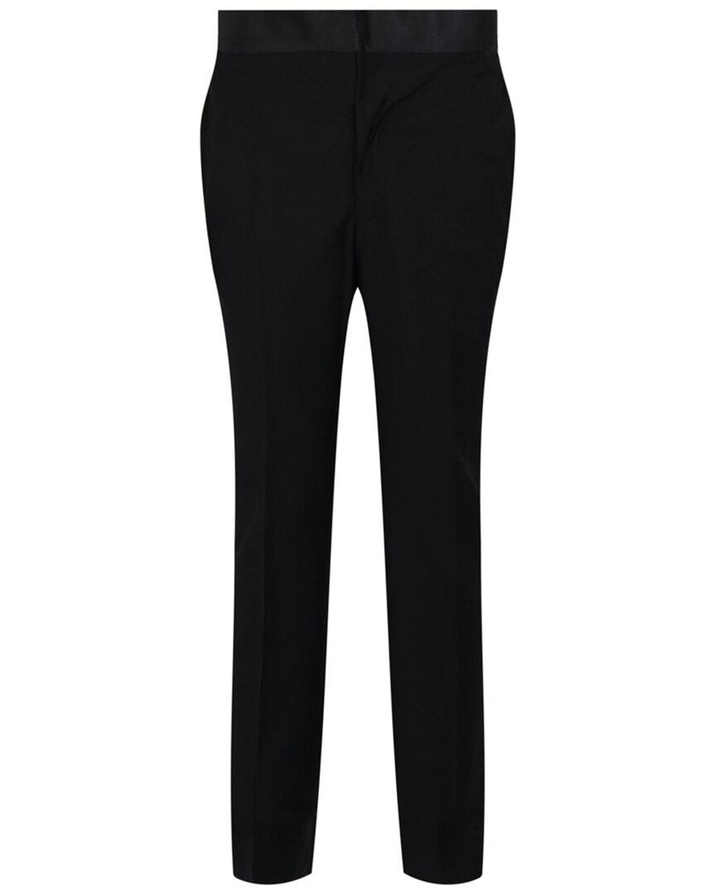 Givenchy Black Slim-Fit Tailored Wool & Mohair-Blend Pant for men