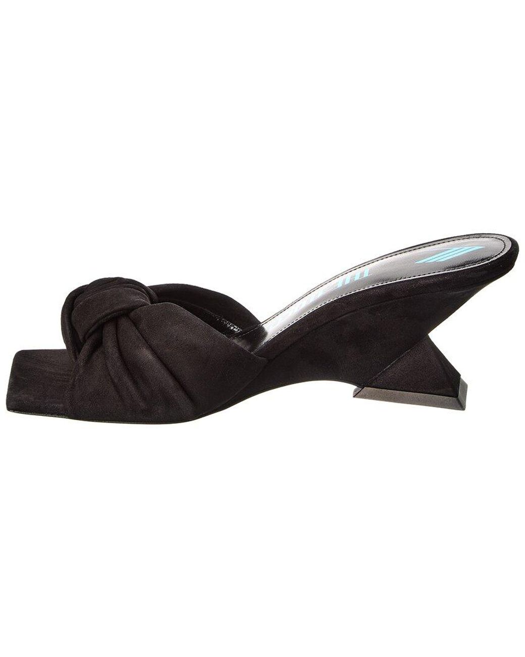The Attico Black Duse Suede Sandal