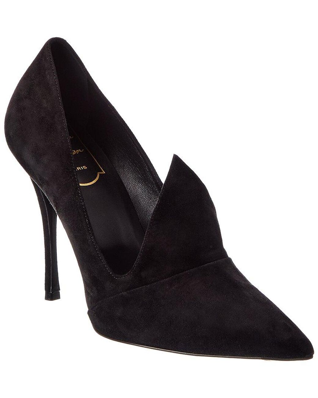 Roger Vivier Black Suede Pump