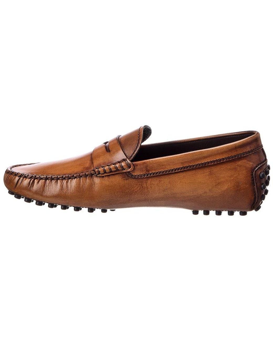 Tod's Brown Leather Driver for men