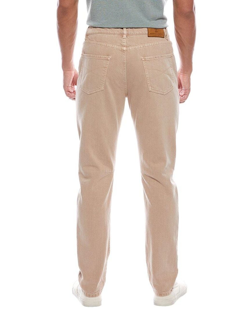 Brunello Cucinelli Gray Khaki Leisure Fit Jean for men