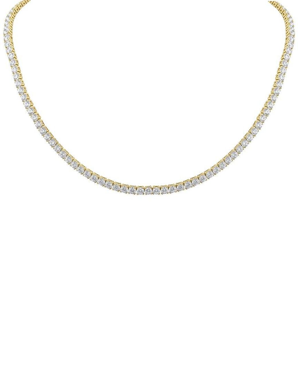 Lab Grown Diamonds Metallic 14K 15.25 Ct. Tw. Lab Grown Diamond Necklace