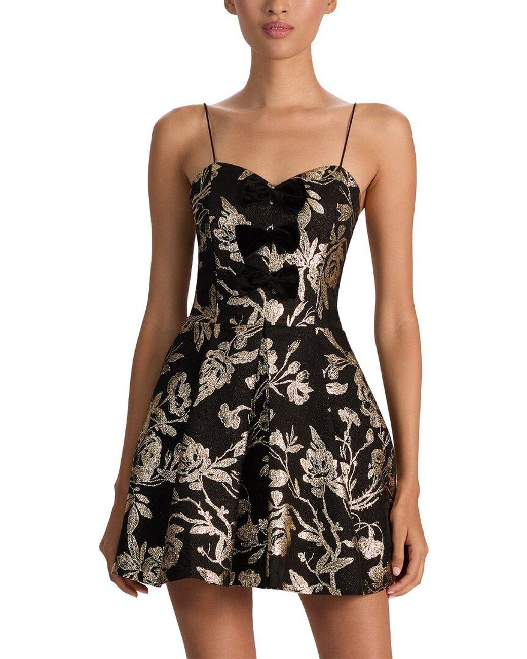 Alice + Olivia Black Daniela Mini Dress