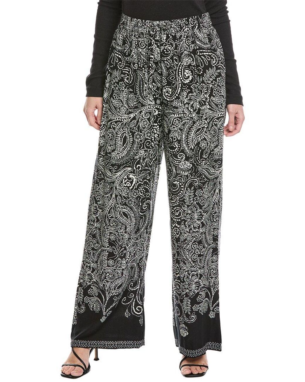 Vince Camuto Black Wide Leg Elastic Pant