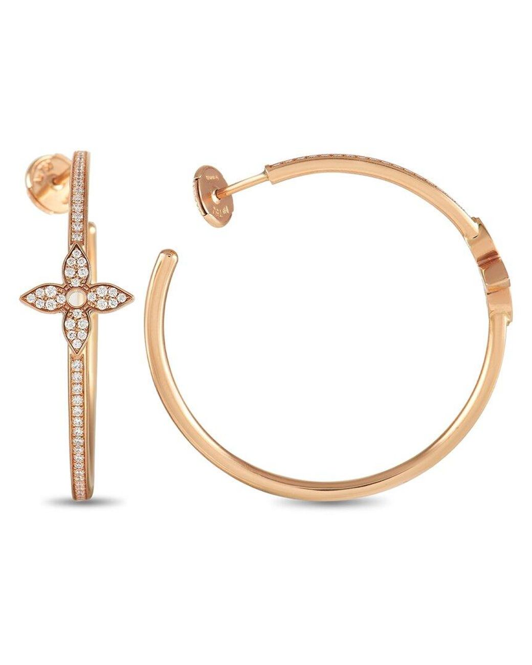 Louis Vuitton Idylle Blossom Hoop Earrings in 18k Rose Gold 0.61 CTW, myGemma, QA