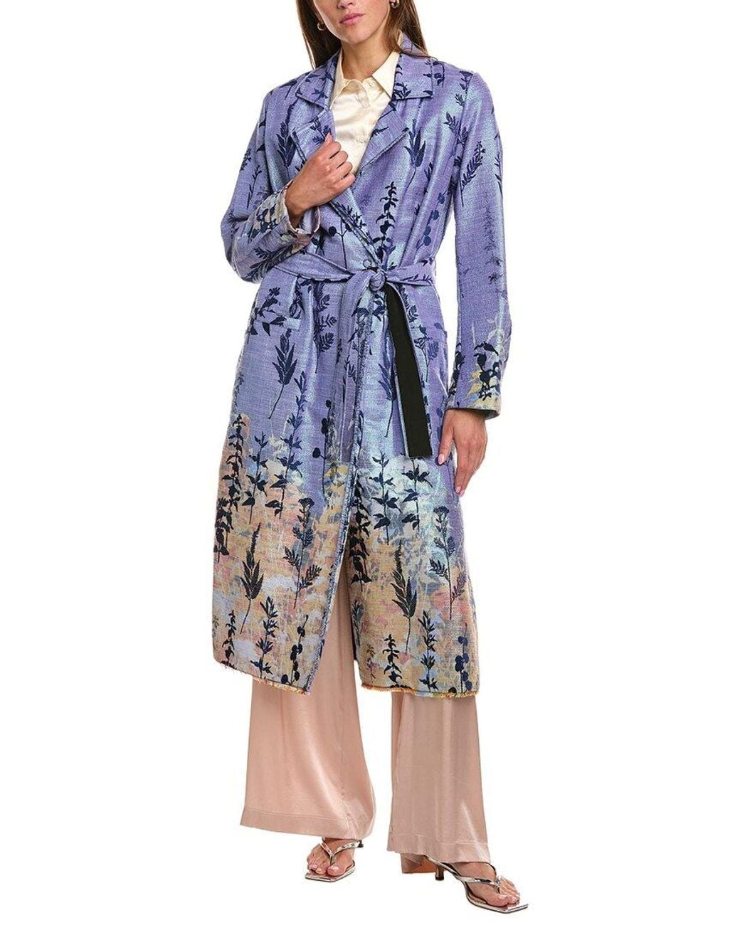 Forte_forte Blue Floral Coat