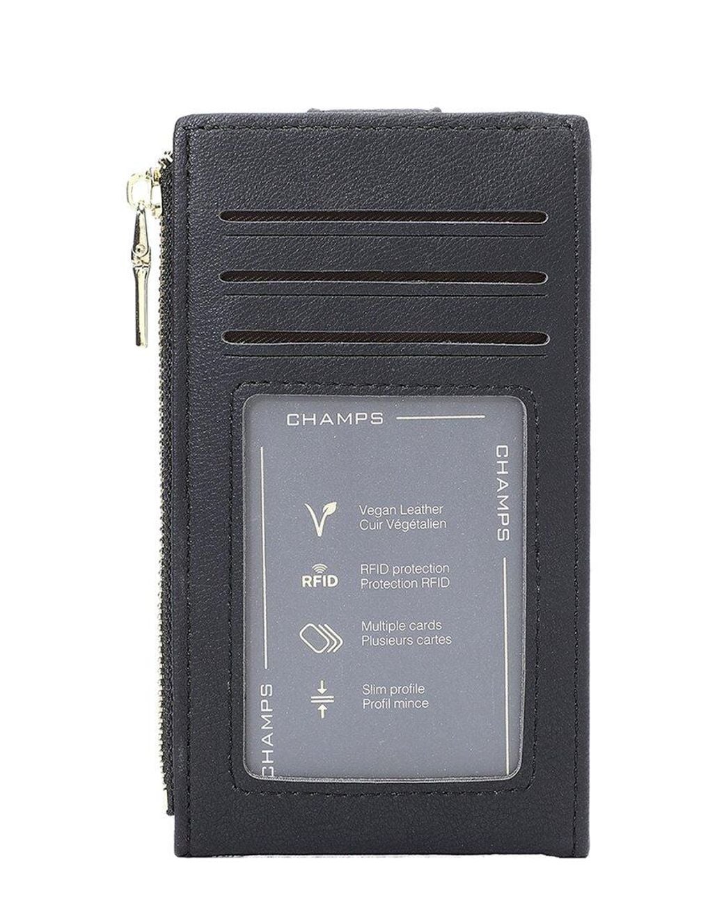 CHAMPS Black Iconic Card Holder