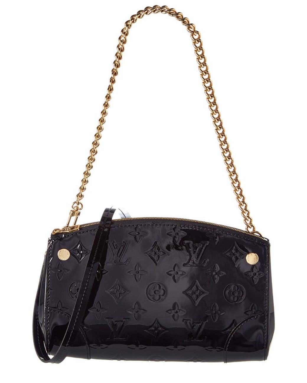 Louis Vuitton Noir Vernis Leather Louise Pochette EW Clutch