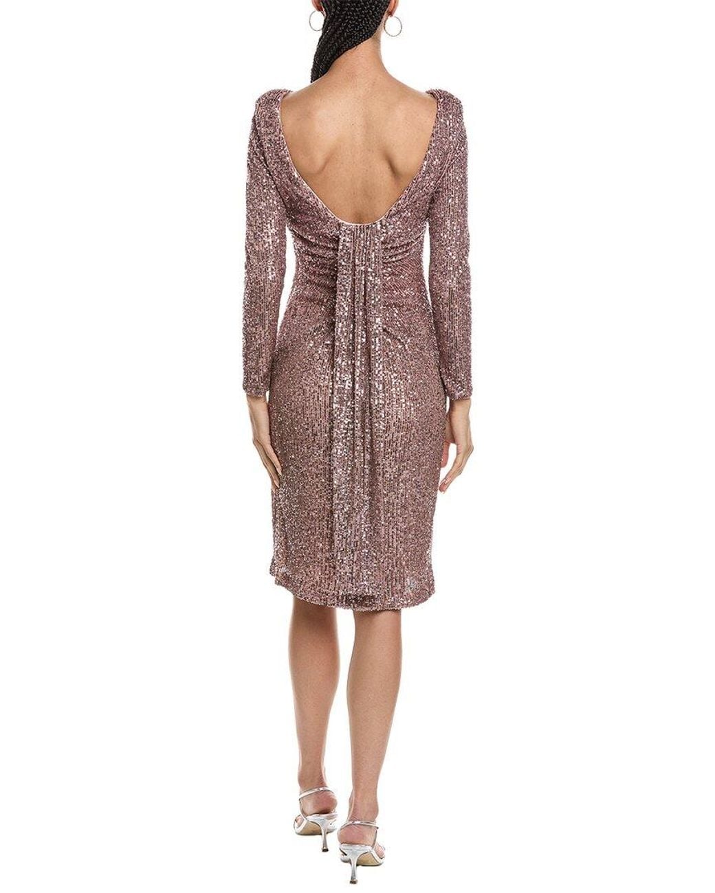 Vince Camuto Multicolor Long Sleeve Embellished Mini Dress