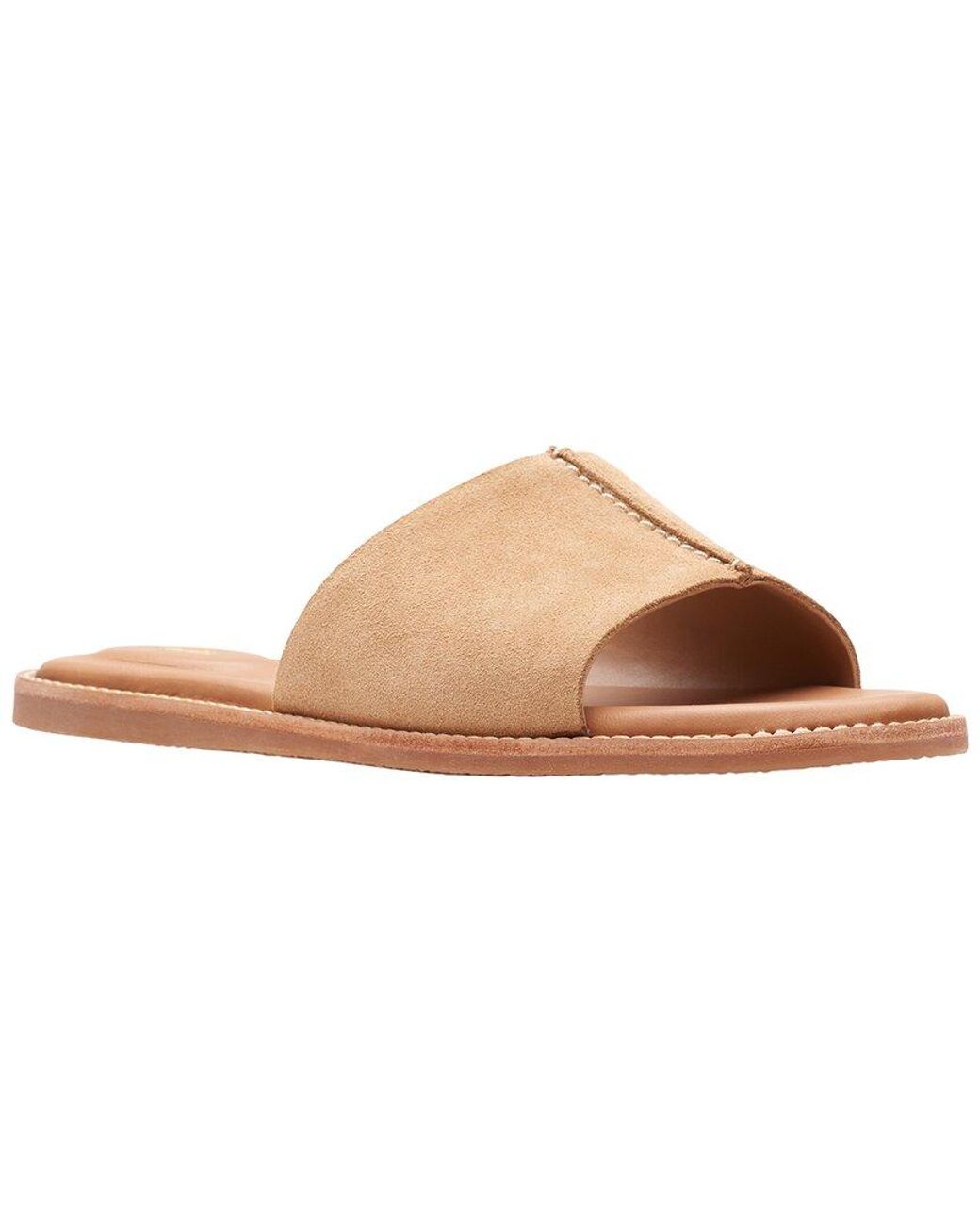 Clarks Brown Karsea Mule Suede Sandal