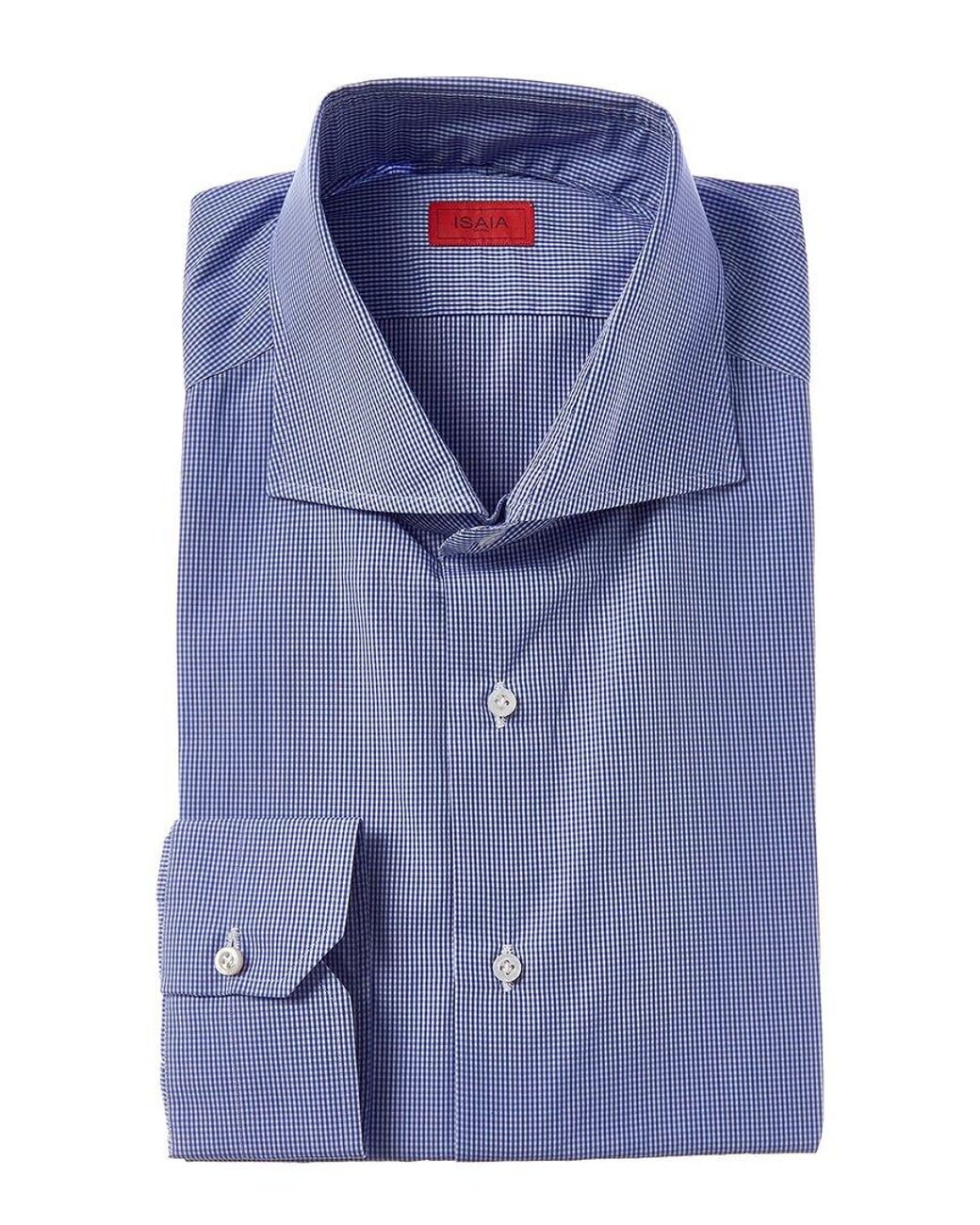 Isaia Blue Mix Dress Shirt for men