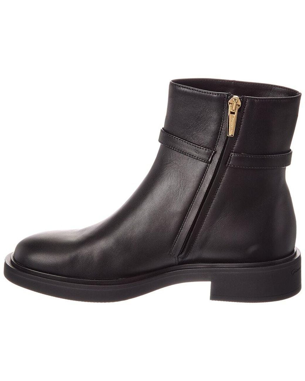 Gianvito Rossi Black Ribbon Dumont 20 Leather Boot