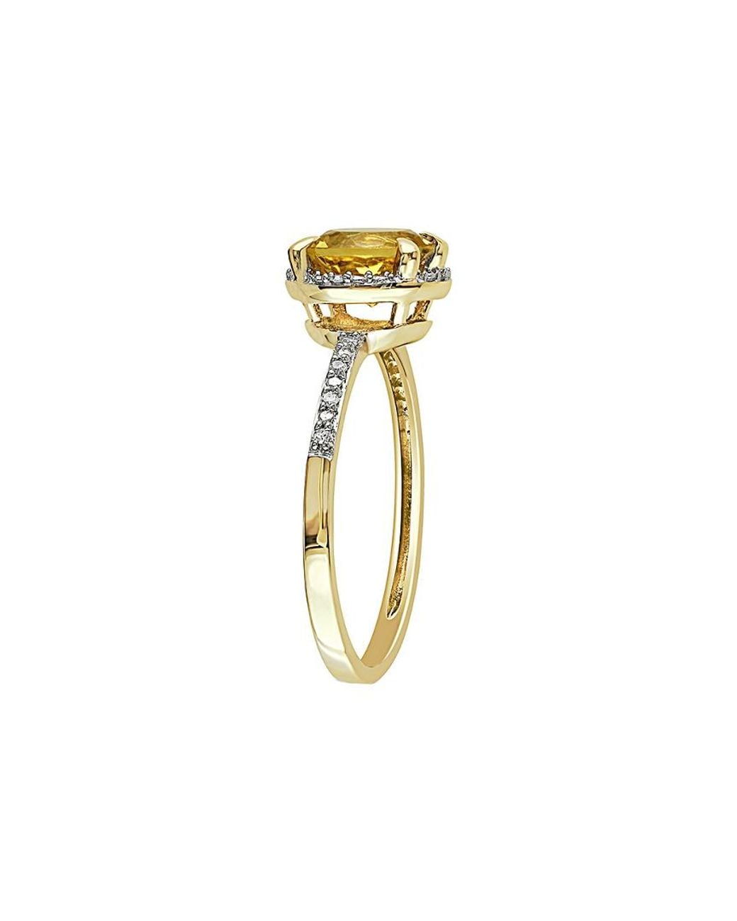 Rina Limor Metallic 10K 1.30 Ct. Tw. Diamond & Citrine Ring