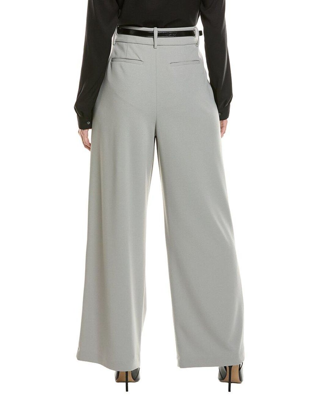 Halston Heritage Gray Belted Trouser