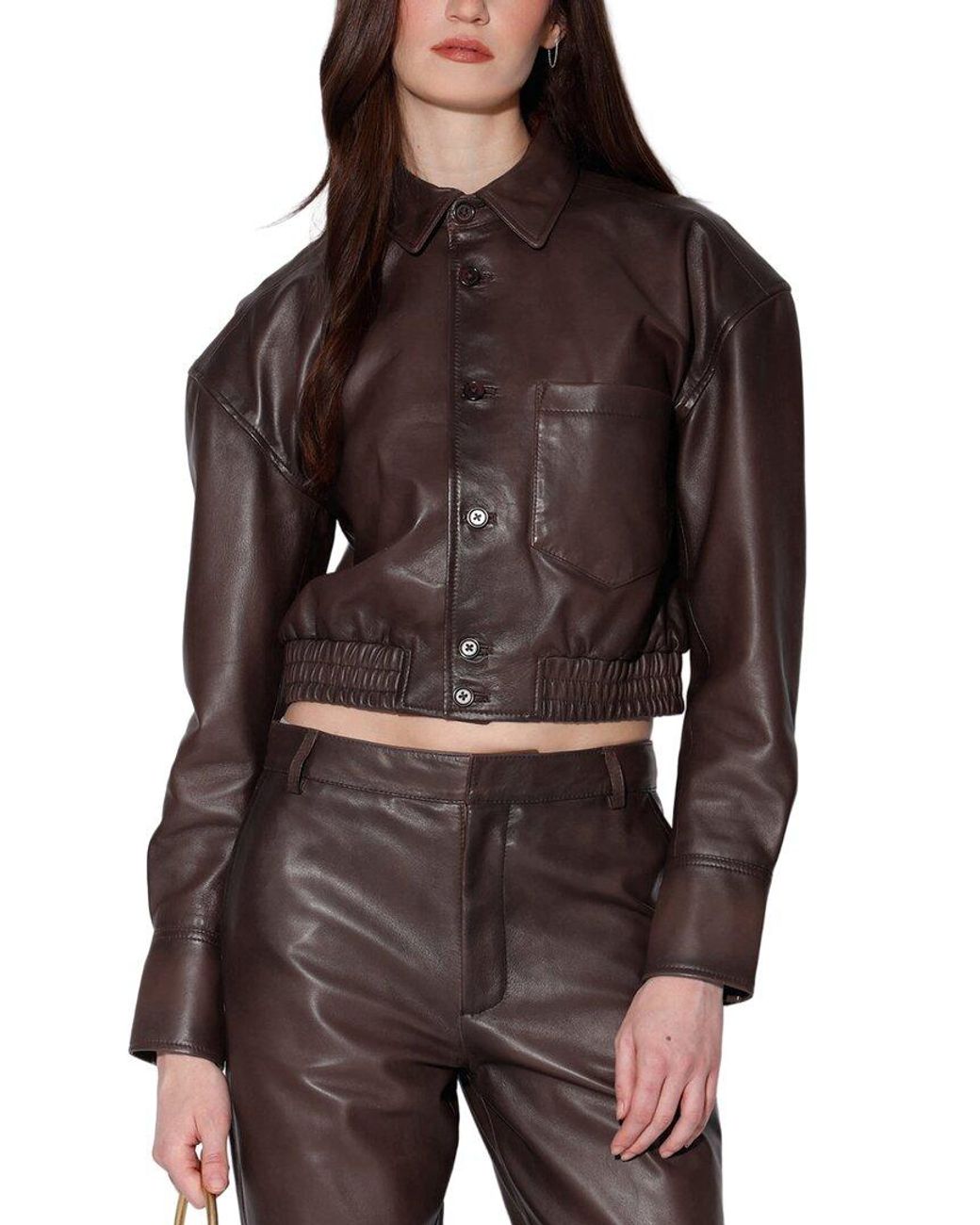 Walter Baker Brown Irma Leather Jacket