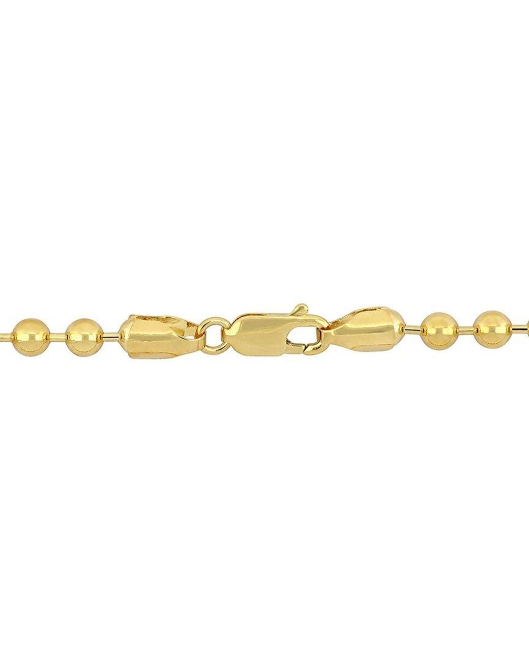 Italian Gold Metallic 14K Ball Bead Ankle Bracelet