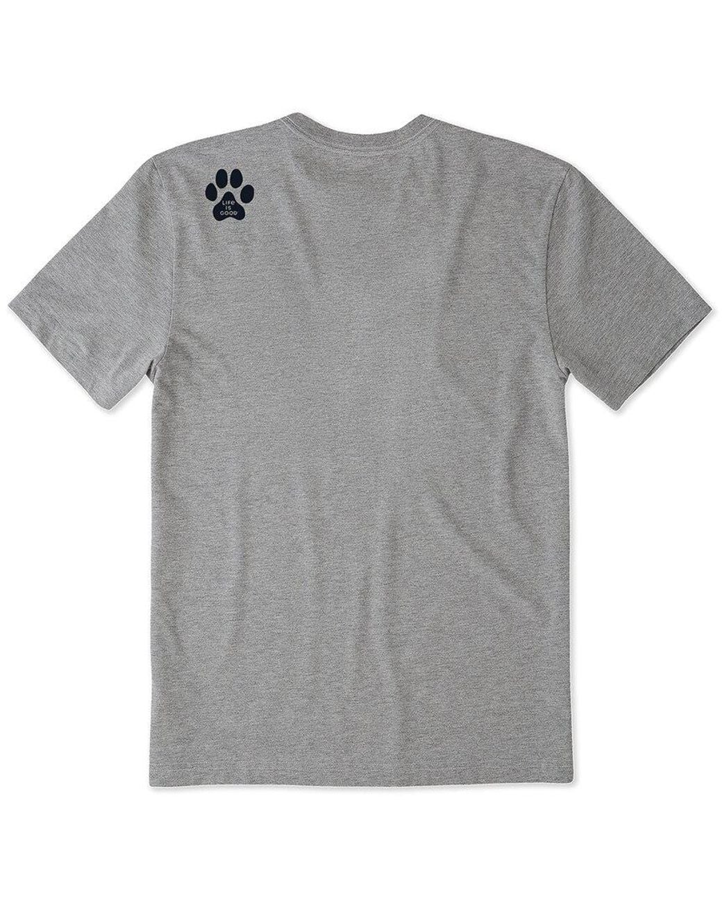 Life Is Good. Gray Crusher T-Shirt for men
