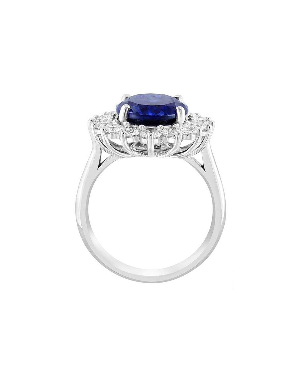 Effy Fine Jewelry Blue 14K.59 Ct. Tw. Lab-Grown Diamond & Lab-Grown Sapphire Ring