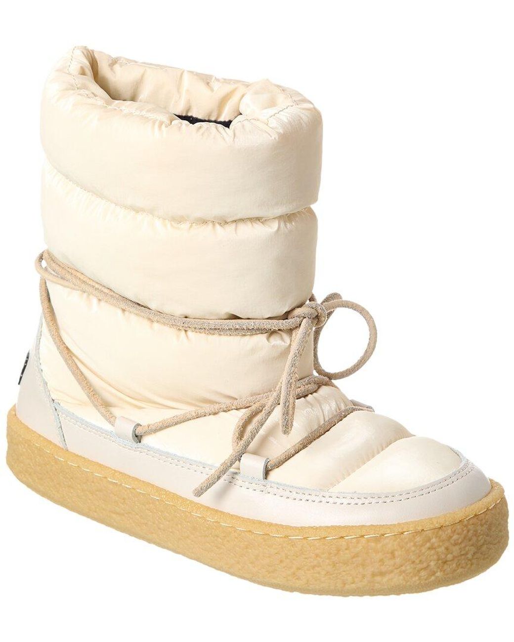 Isabel Marant Natural Zimlee Nylon & Leather Snow Boot