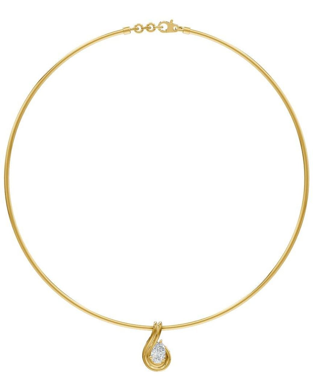 Lab Grown Diamonds Metallic 18K Over 1.00 Ct. Tw. Lab-Grown Diamond Necklace
