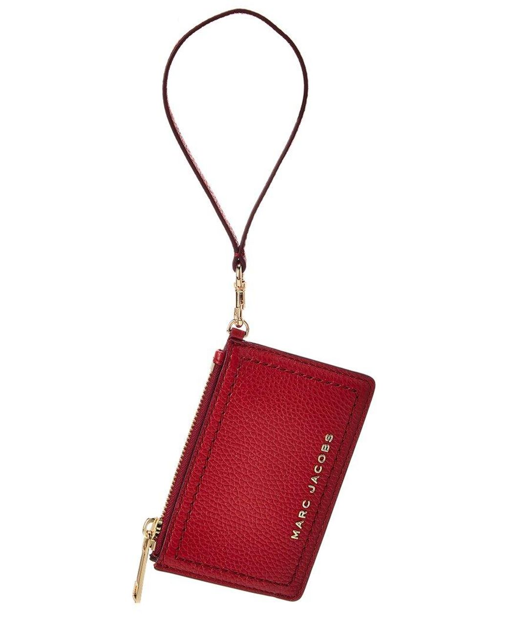 ◇MARC JACOBS◇ The Top Zip Wristlet WalletTrue Red Marc Jacobs Top Zip Leather Wristlet in Red | Lyst