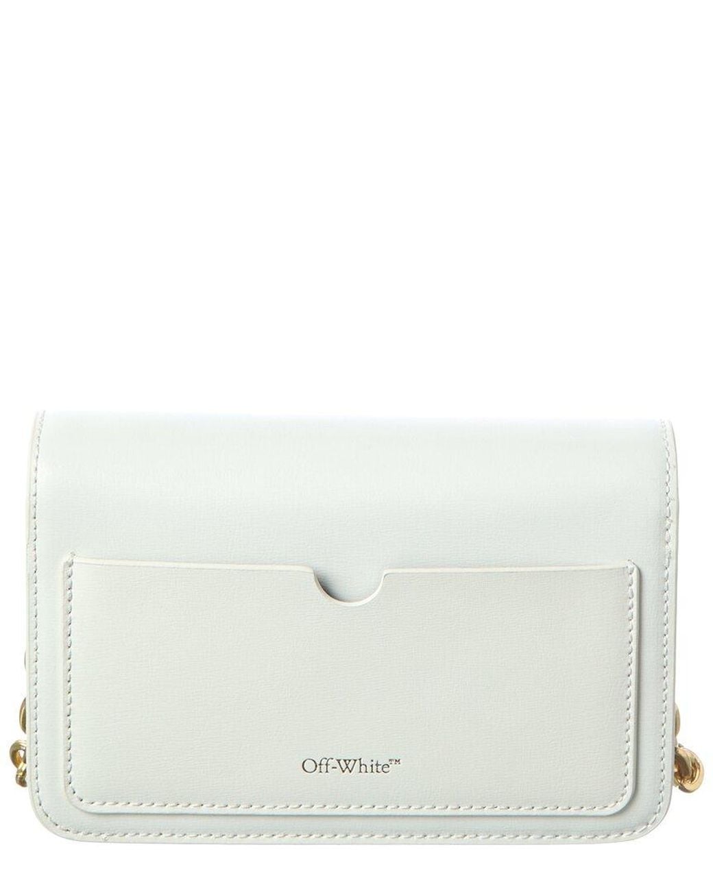 Off-White c/o Virgil Abloh White Jitney Leather Wallet On Chain