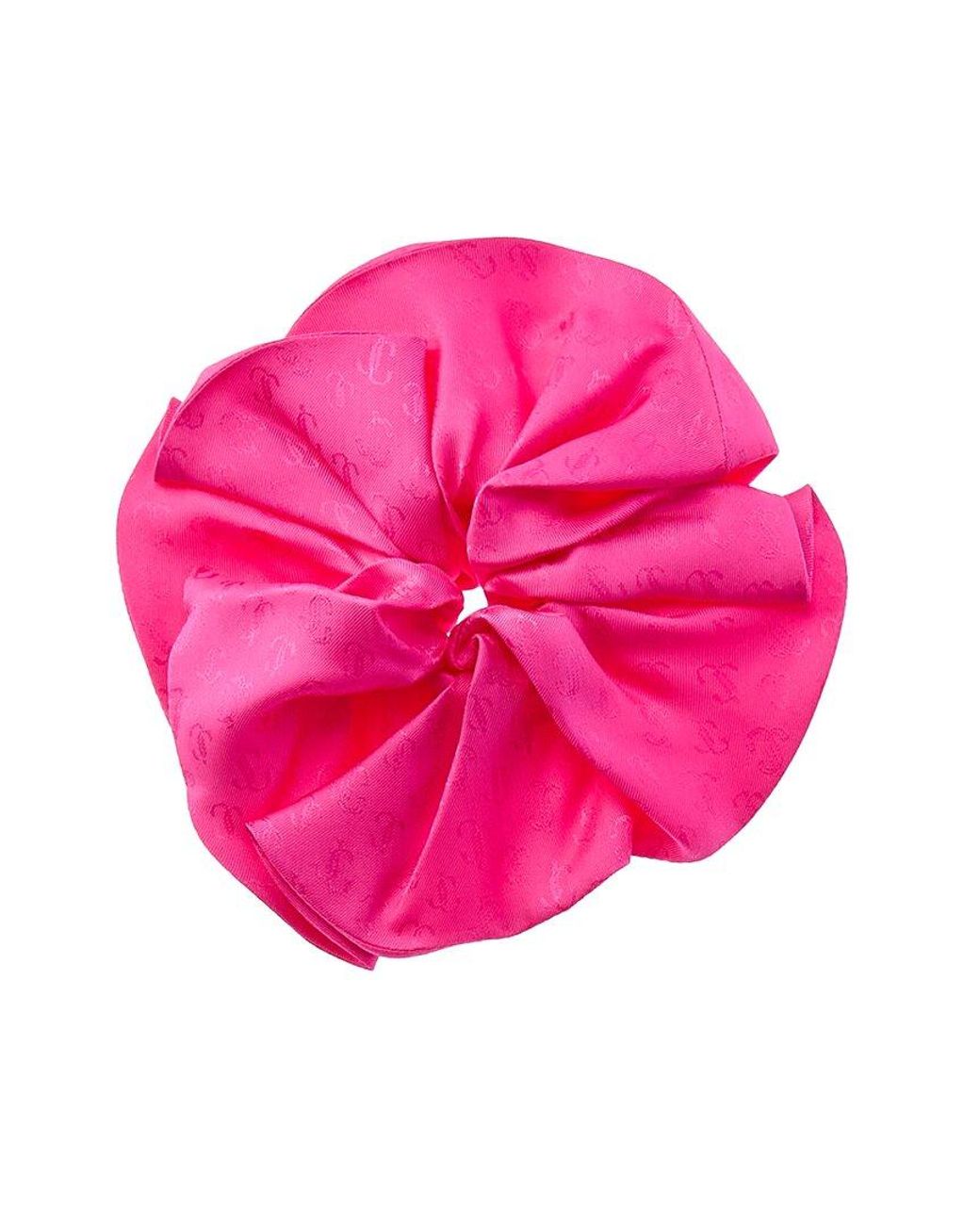 Jimmy Choo Pink Logo Silk Scrunchie