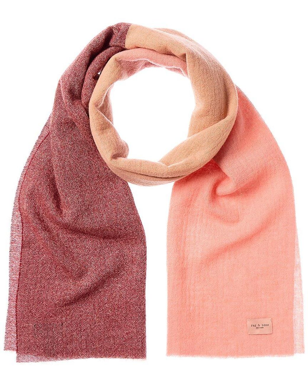 Rag & Bone Pink Millie Wool Scarf