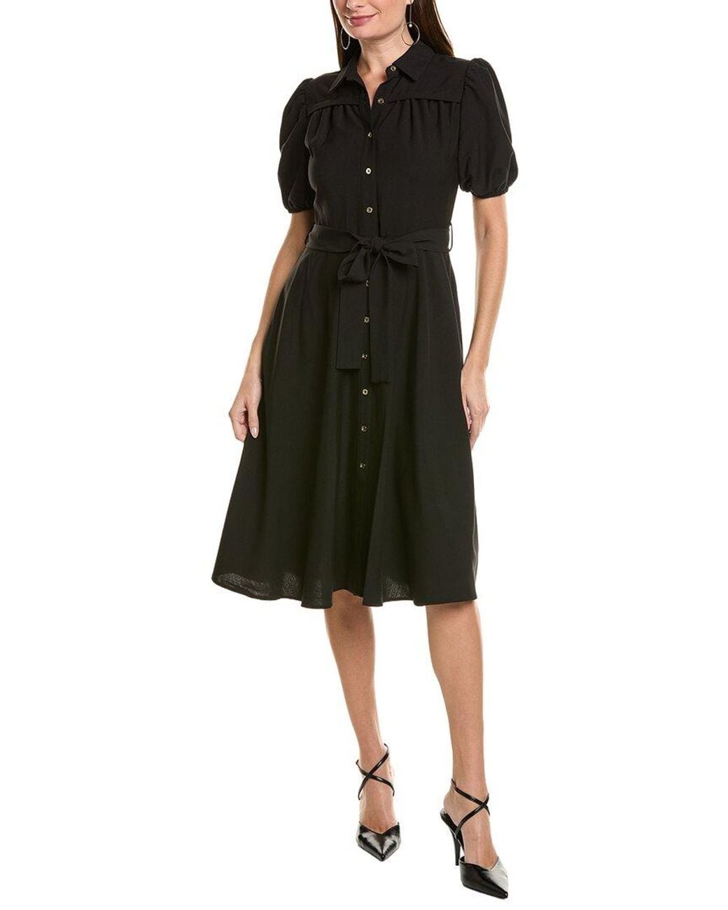 Nanette Lepore Black Midi Dress