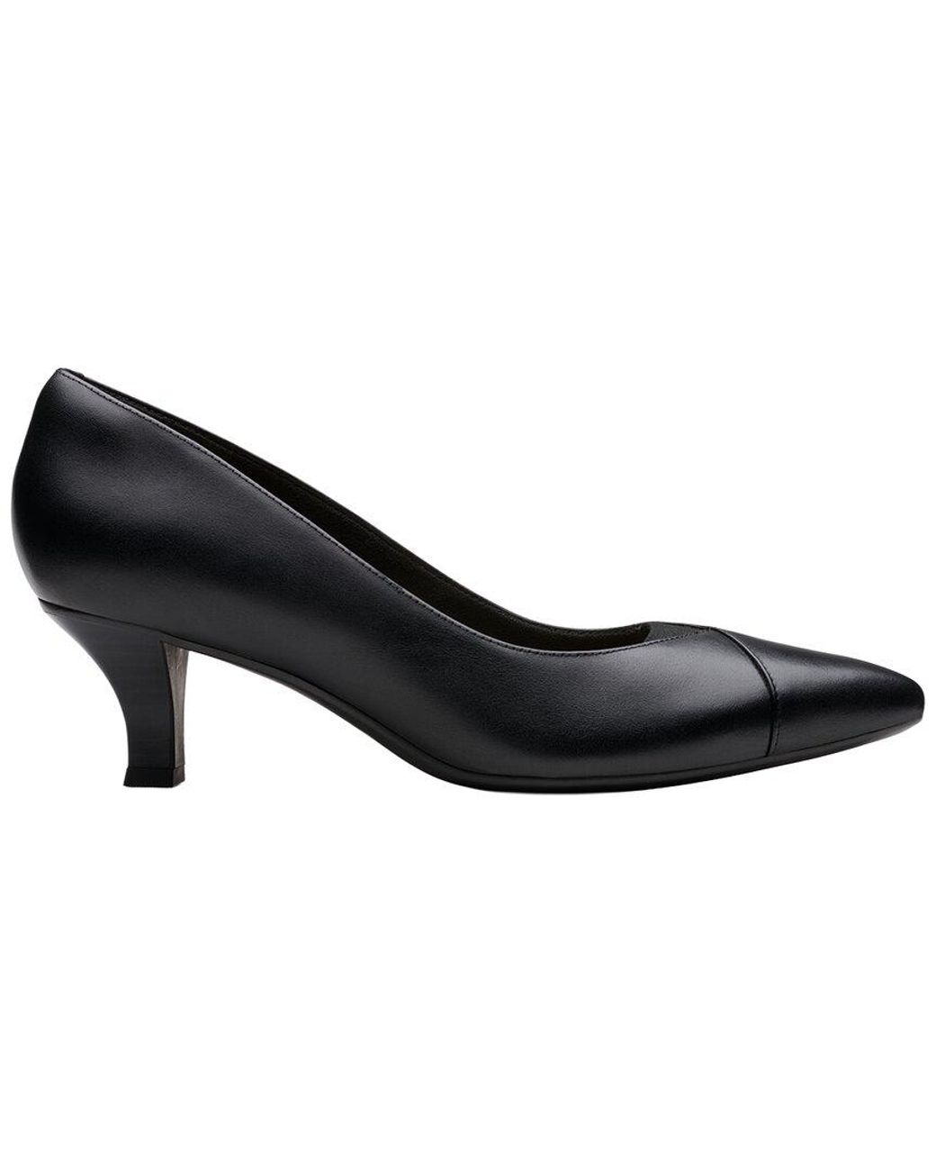 Clarks Black Noahh Rose Leather Pump