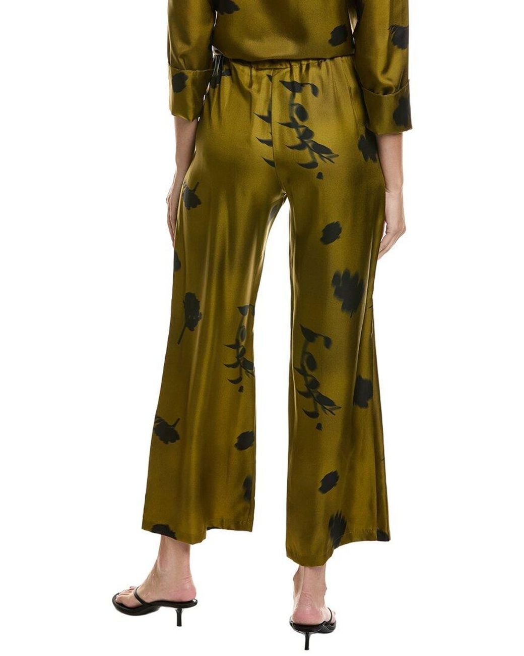 Max Mara Green Mm By Helga Silk Trouser