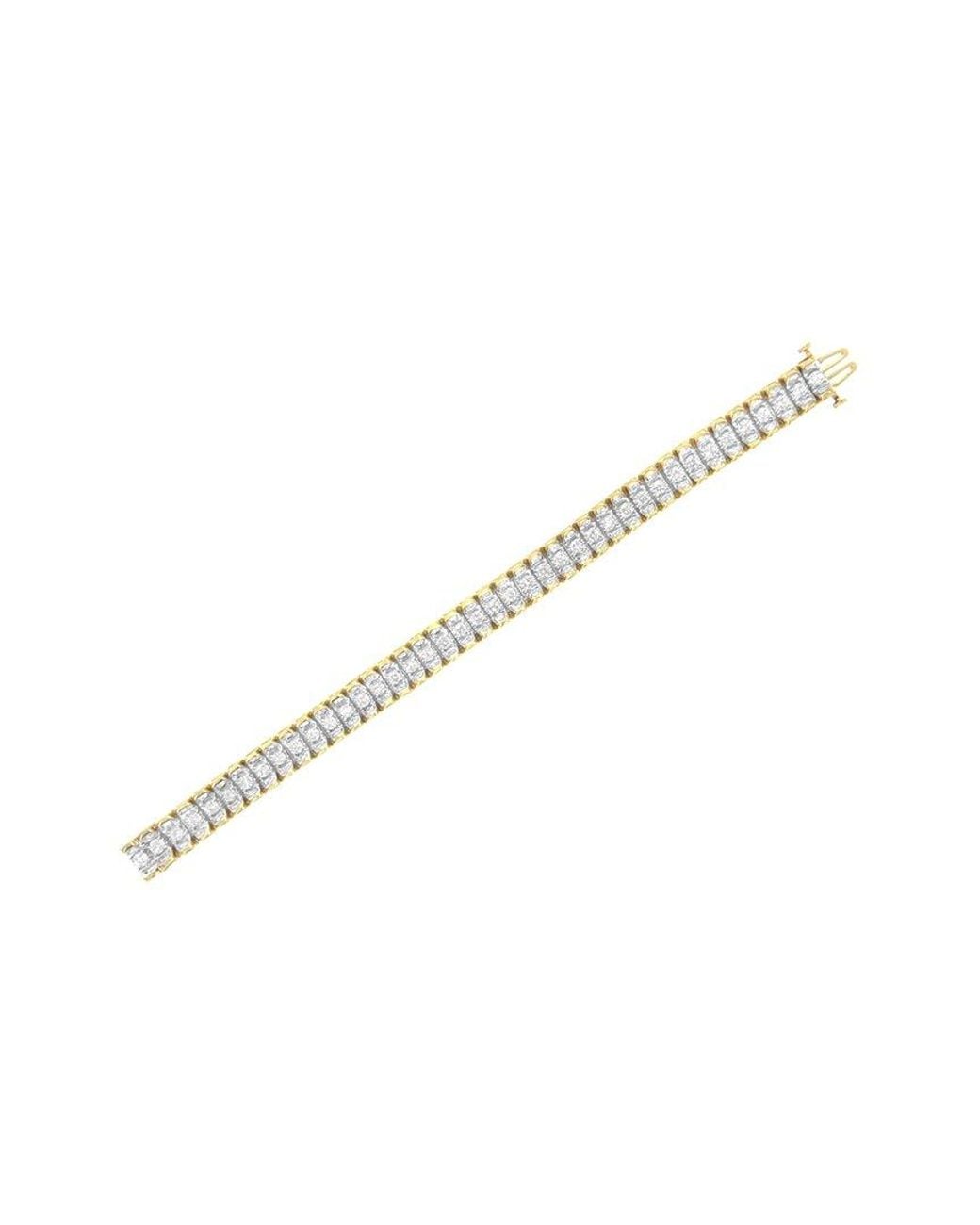 Haus of Brilliance Metallic 14K 5.00 Ct. Tw. Diamond Tennis Bracelet