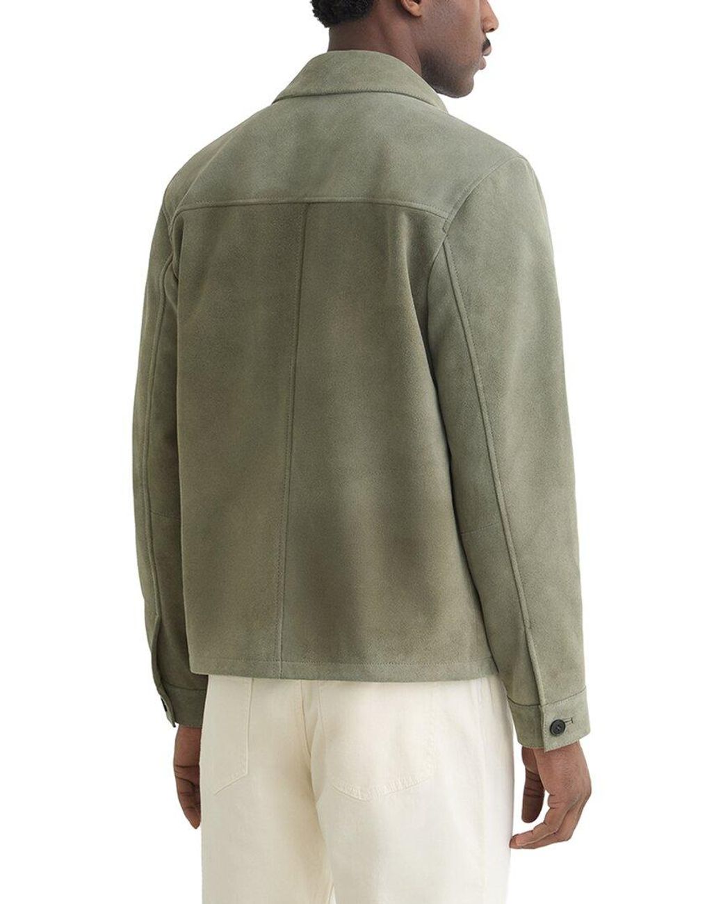Reiss Green Daventry Suede Jacket for men
