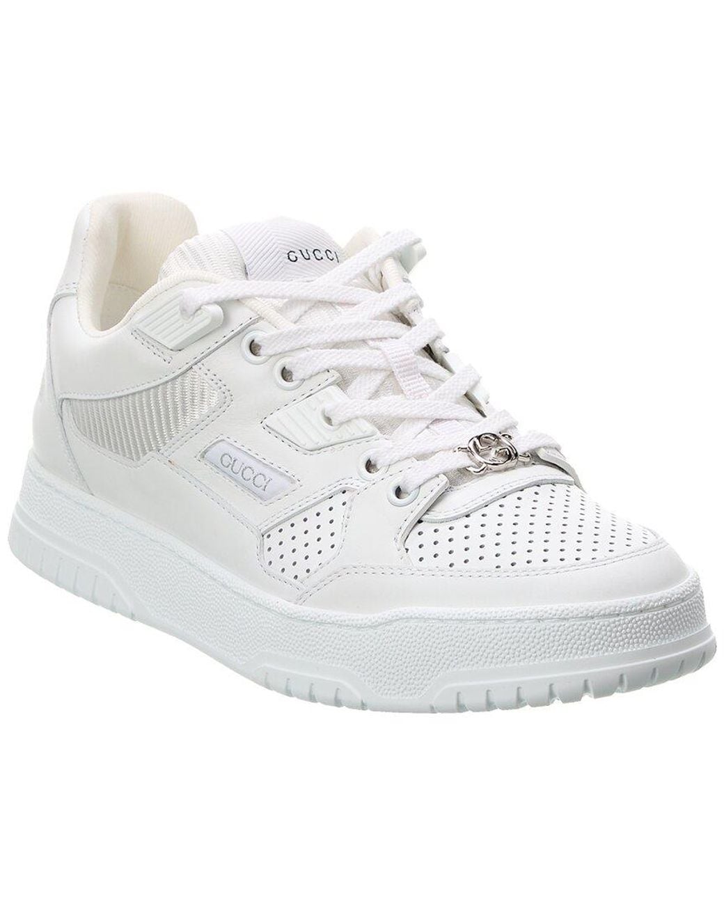 Gucci White Logo Leather Sneaker