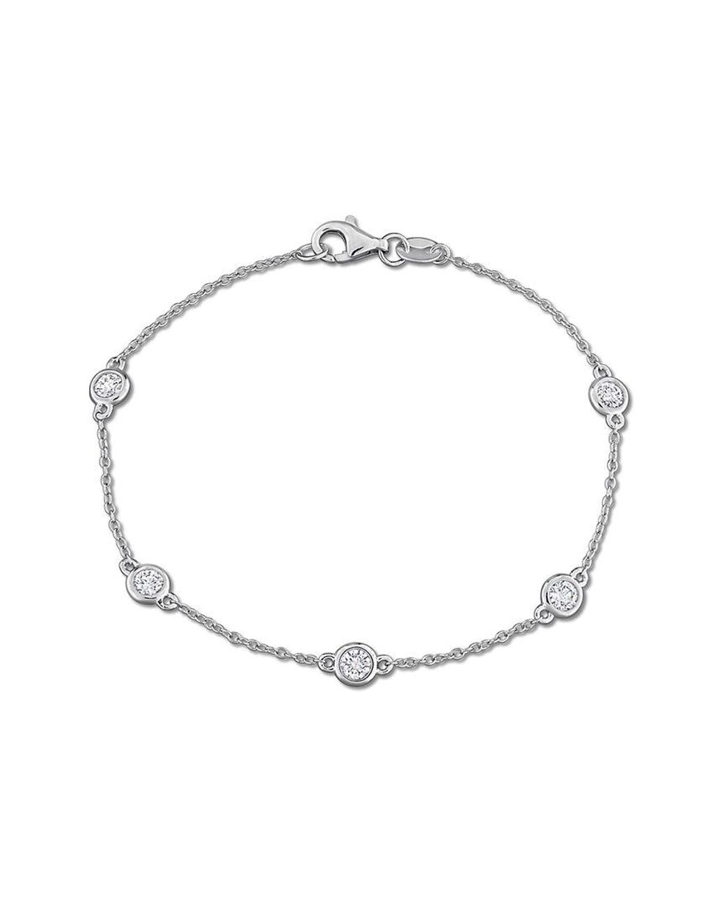 Created Forever Metallic 0.75 Ct. Tw. Lab-Grown Diamond Station Bracelet