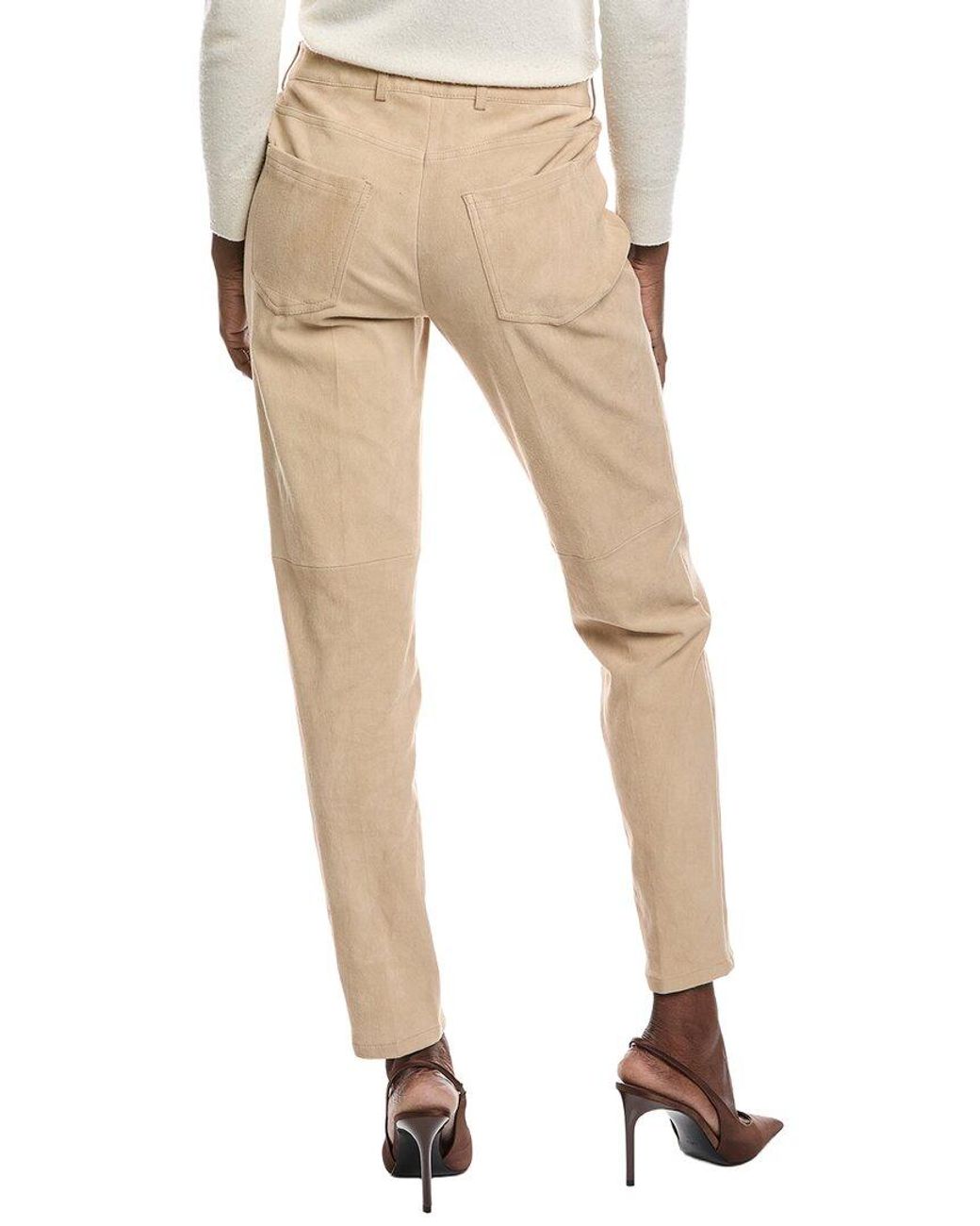 Akris Natural Magda Suede Pant