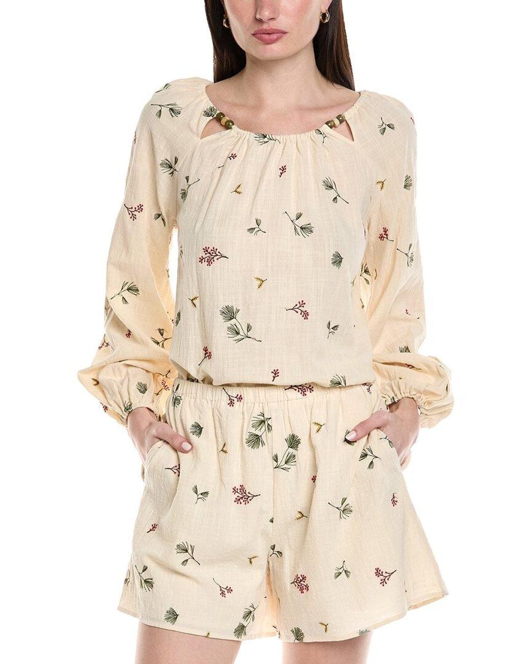 Seraphin Natural Knit Top