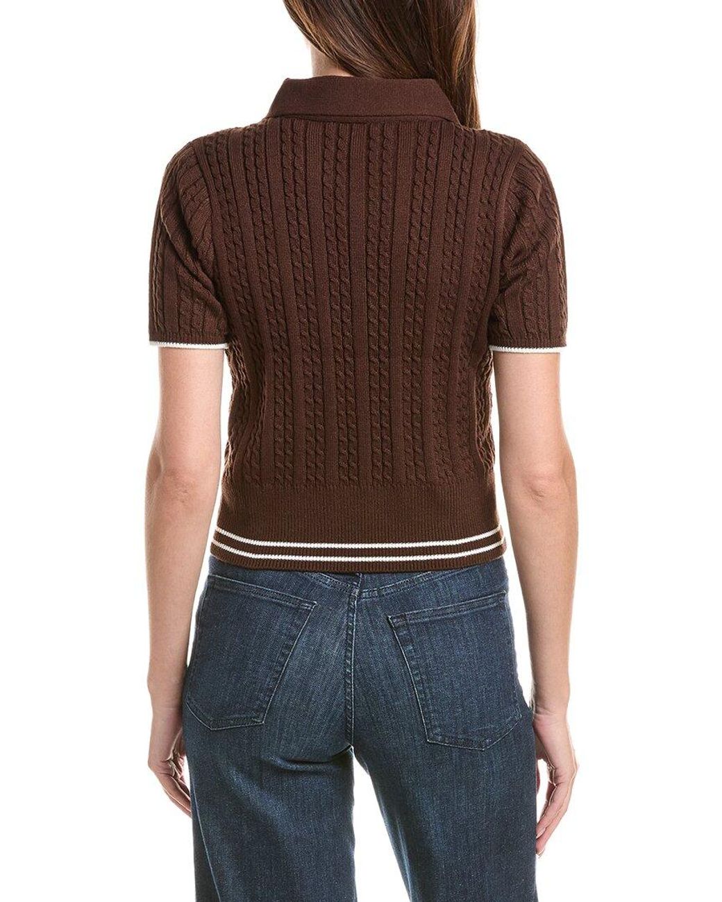 Nanette Lepore Brown Knit Sweater