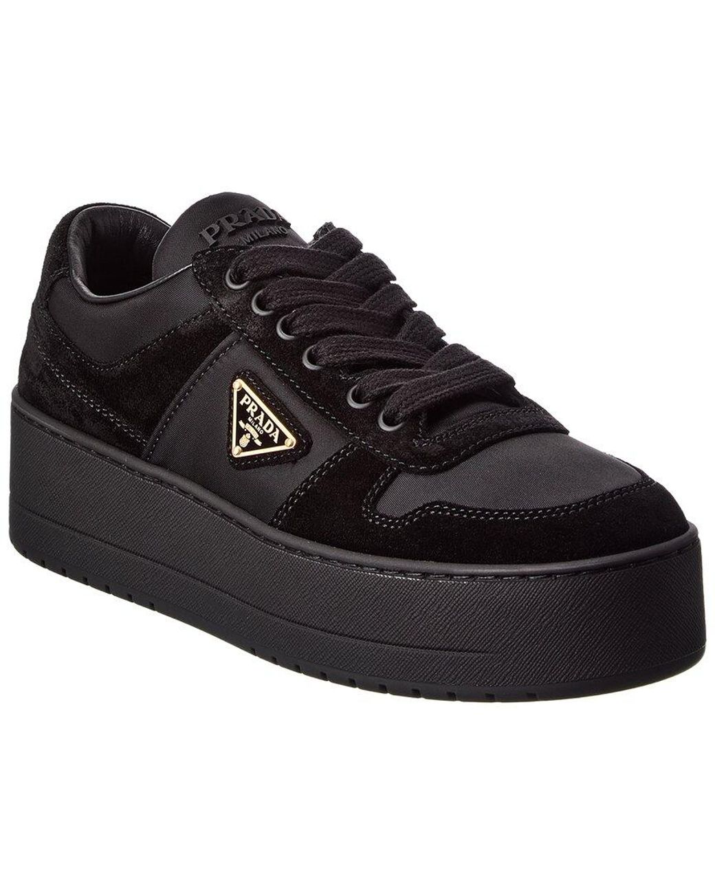 Prada Black Downtown Bold Suede Sneaker