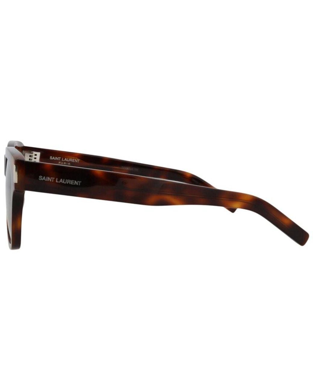 Saint Laurent Brown 61Mm Sunglasses