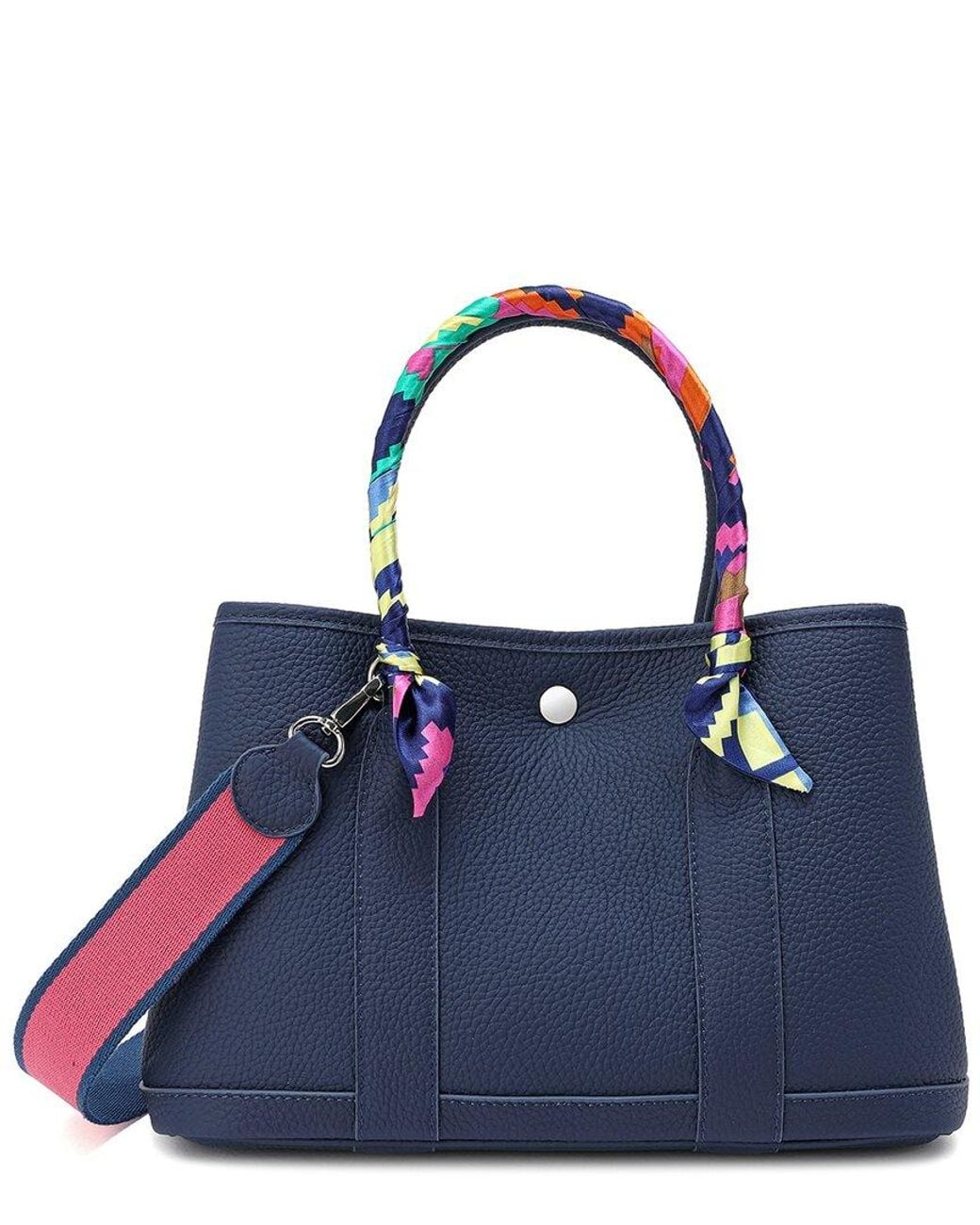 Tiffany & Fred Paris Blue Top-grain Leather Satchel