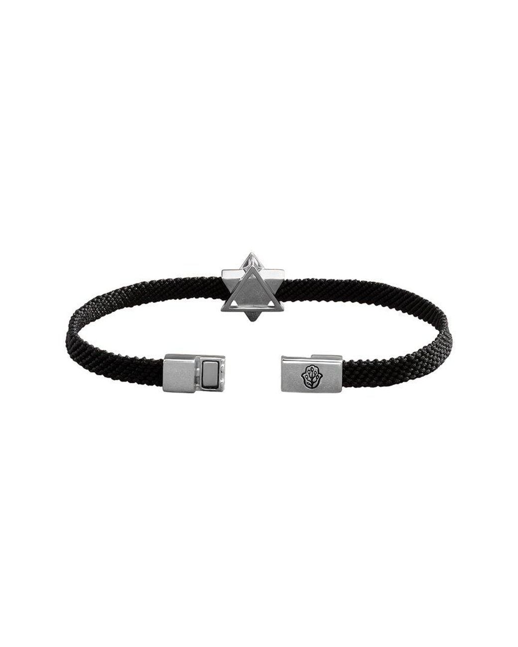 Karma and Luck Black Plated Lapis Magnetic Bracelet