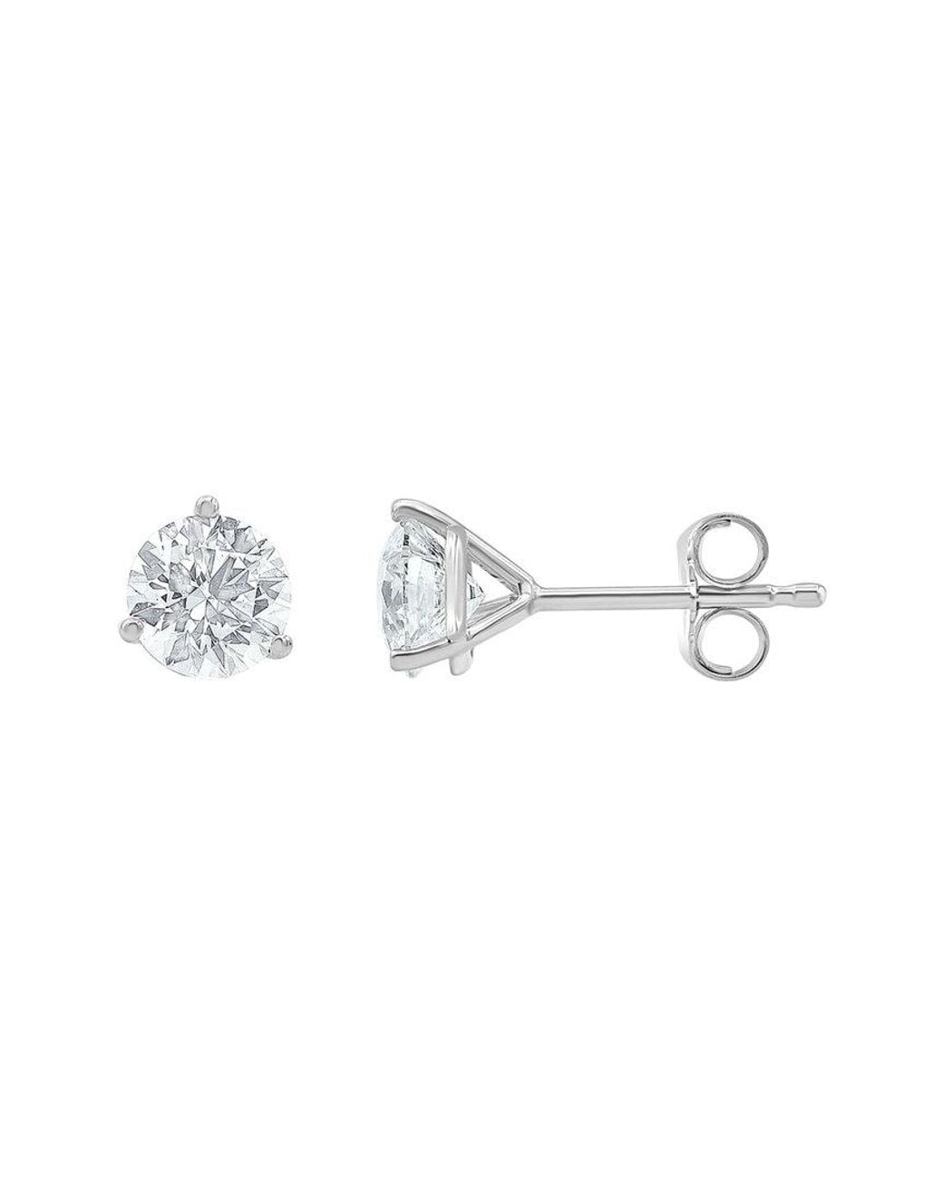 Lab Grown Diamonds Metallic 14K 3.00 Ct. Tw. Lab-Grown Diamond Studs