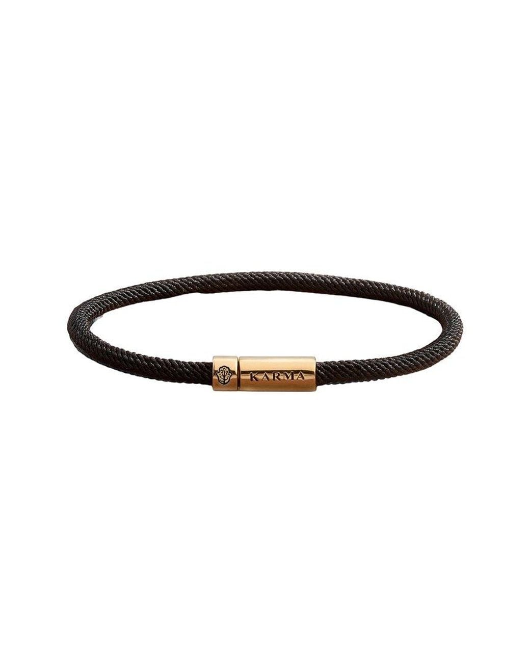 Karma and Luck White Plated Magnetic Bracelet