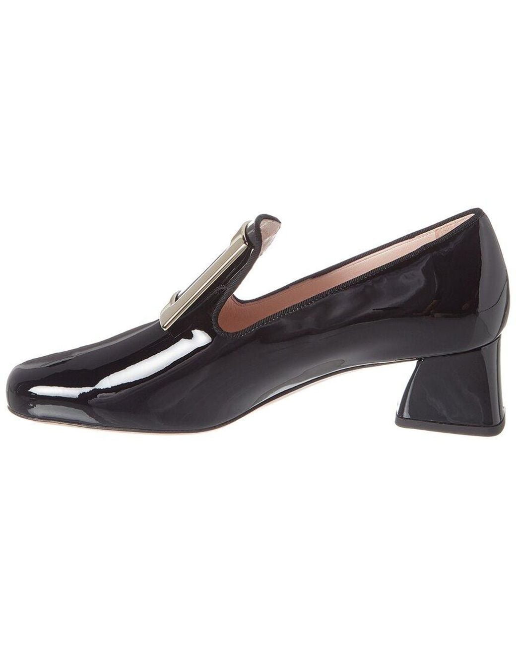 Roger Vivier Black Tres Vivier Patent Loafer