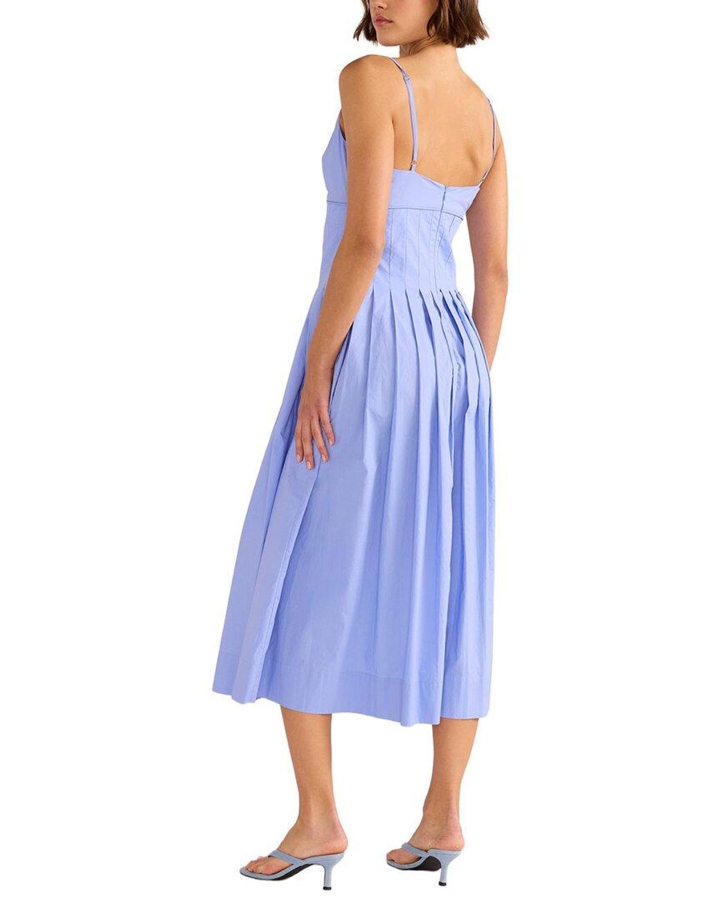 MINKPINK Blue Avalon Square Neck Midi Dress