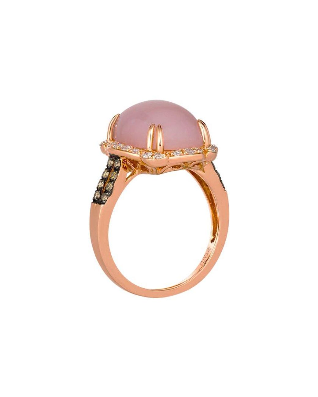 Le Vian Pink Opal 14K Rose 5.65 Ct. Tw. Diamond & Opal Cocktail Ring
