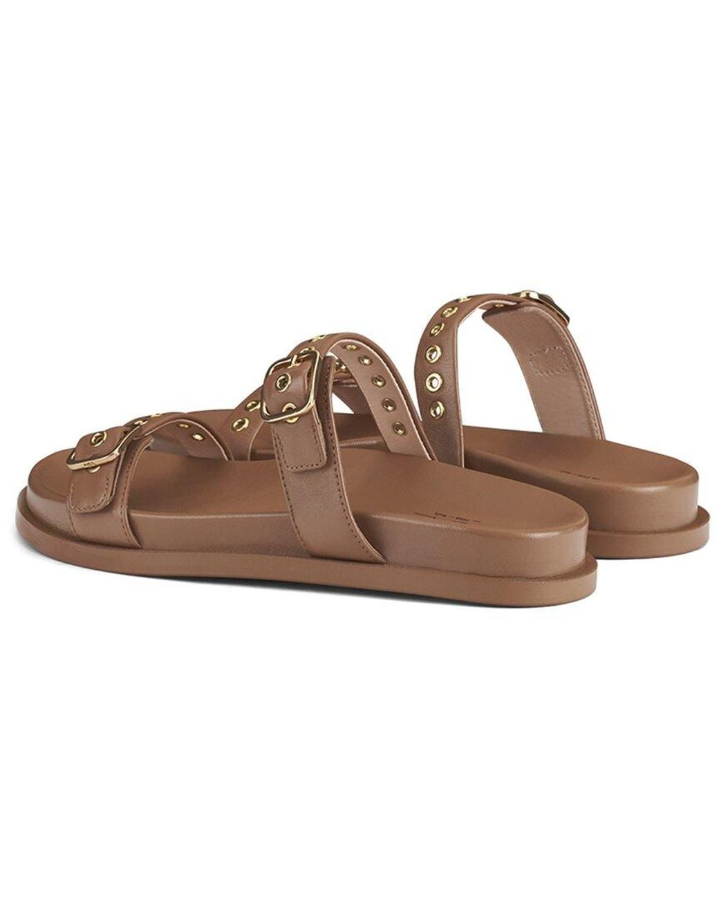 Agl Attilio Giusti Leombruni Brown Cristina Ring Leather Slide