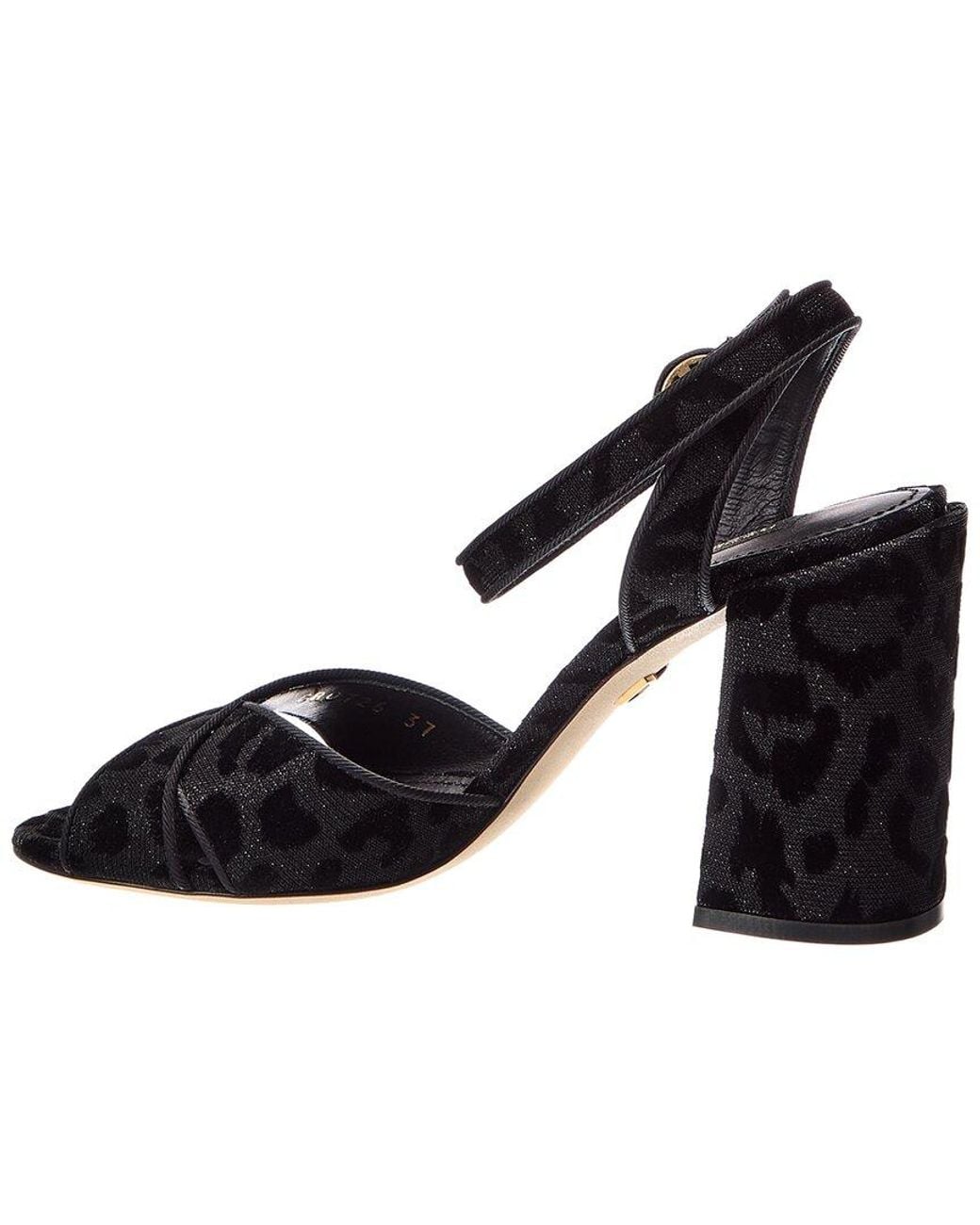 Dolce & Gabbana Black Velvet Sandal